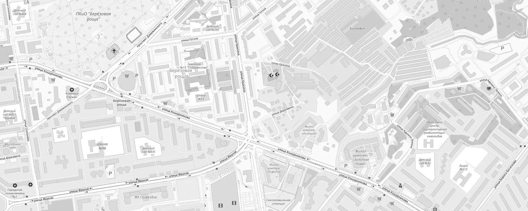 Карта: Новосибирск, улица Красина, 56